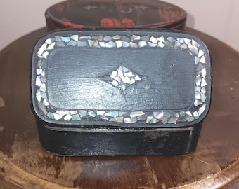 19th Century Snuff Box with Mother of Pearl Inlay