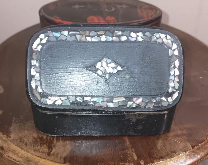19th Century Snuff Box with Mother of Pearl Inlay