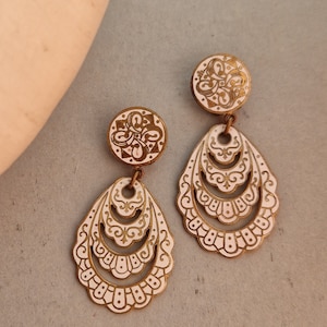 Yves Saint Laurent Vintage YSL Authentic Clip On Gilded Flowers Earrings N2