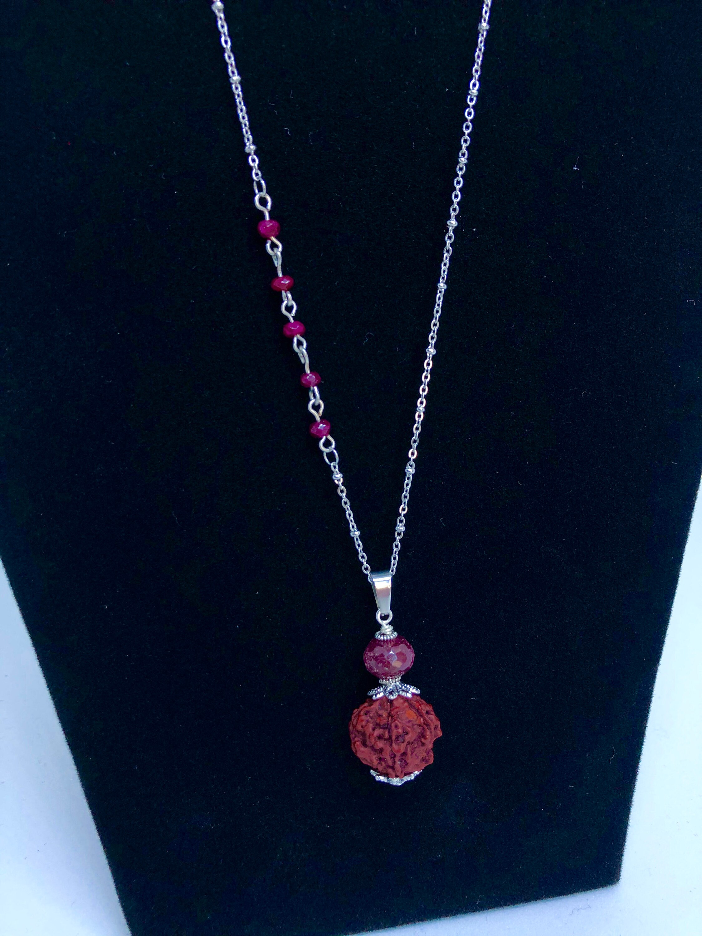 Ruby Stone Rishikesh Jewel of Rishikesh- Ruby and Rudruksha - Etsy