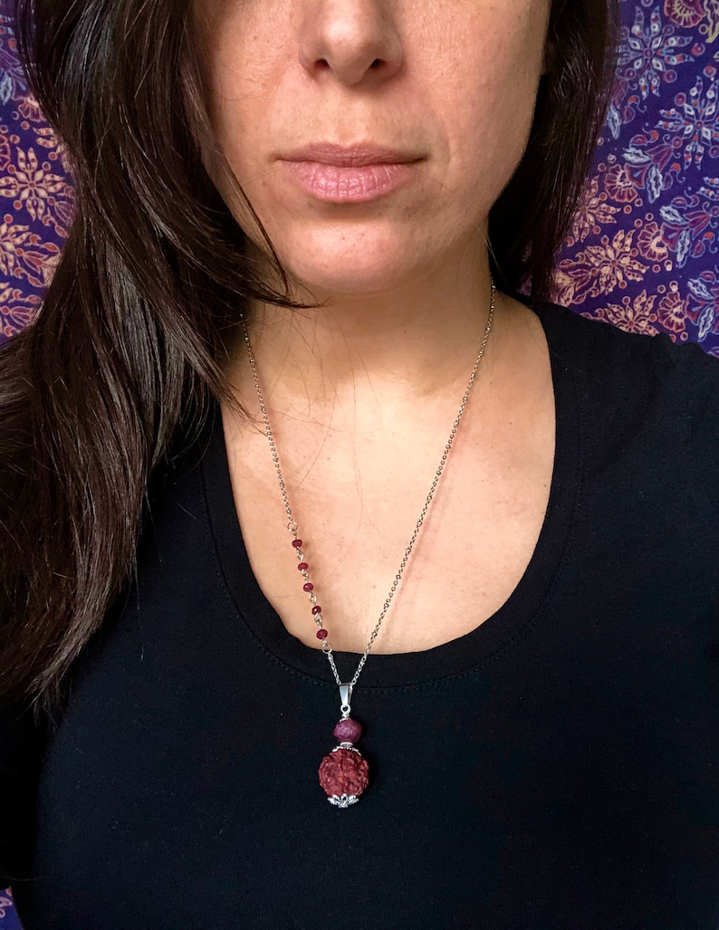 Ruby Stone Rishikesh Jewel of Rishikesh- Ruby and Rudruksha - Etsy