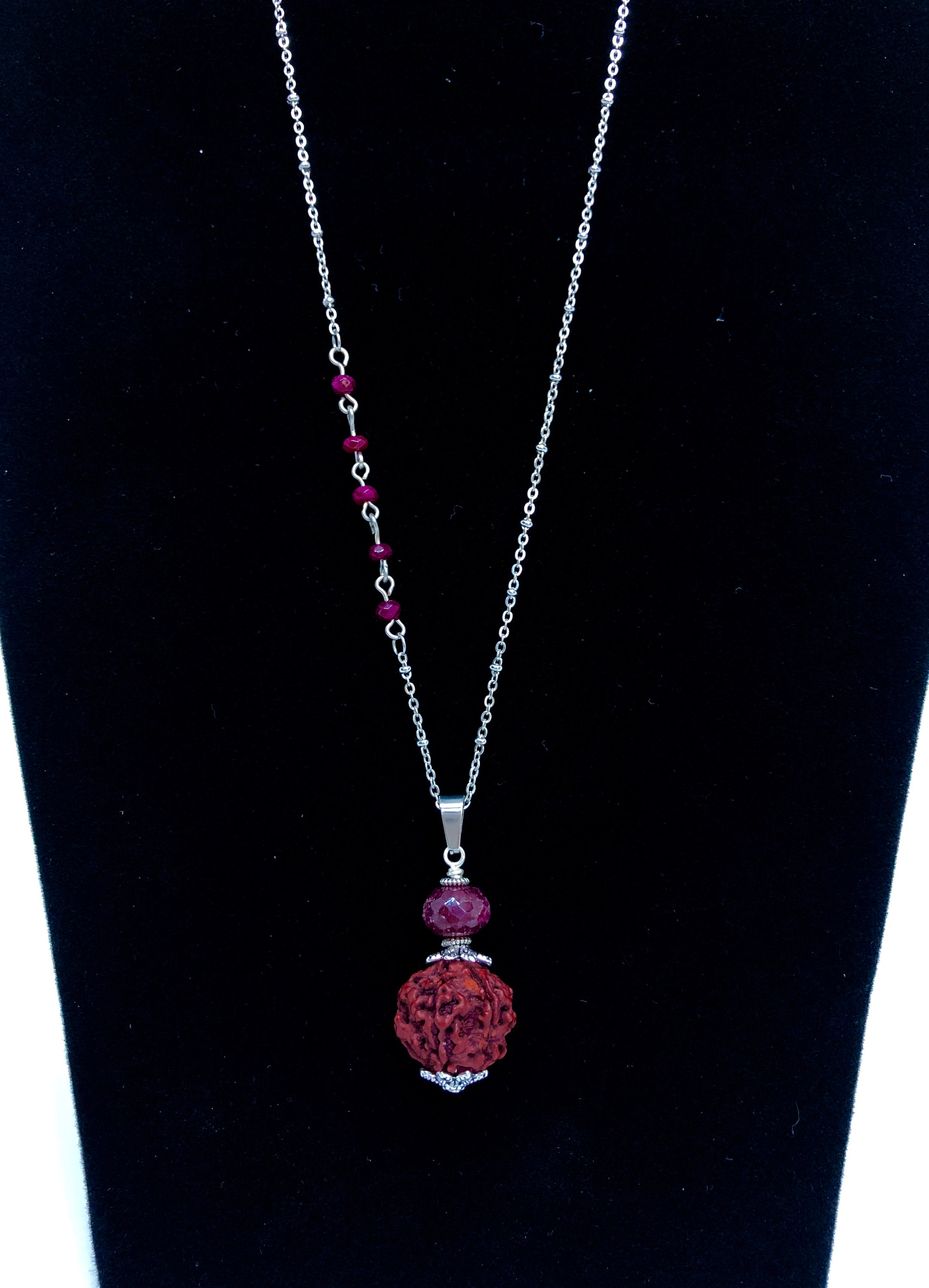 Ruby Stone Rishikesh Jewel of Rishikesh- Ruby and Rudruksha - Etsy