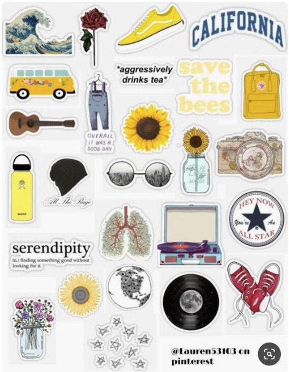 26 vsco aesthetic themed stickers etsy
