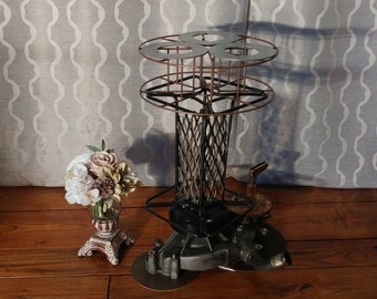 Steampunk Furniture / Bedroom Furniture / Steampunk Furniture  For Him / Upcycled Furniture/Plant Stand/Metal Table Legs