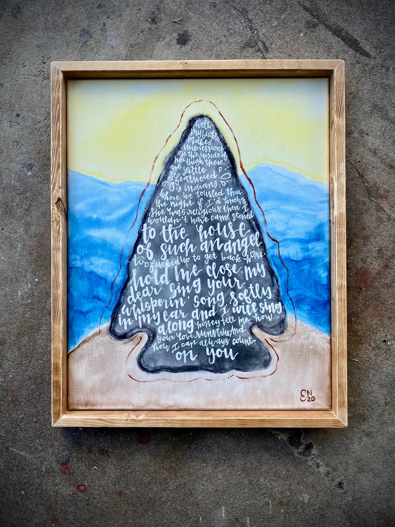 XL Tyler Childers Sign Feathered Indians Lyrics Decor Gift Art | Etsy