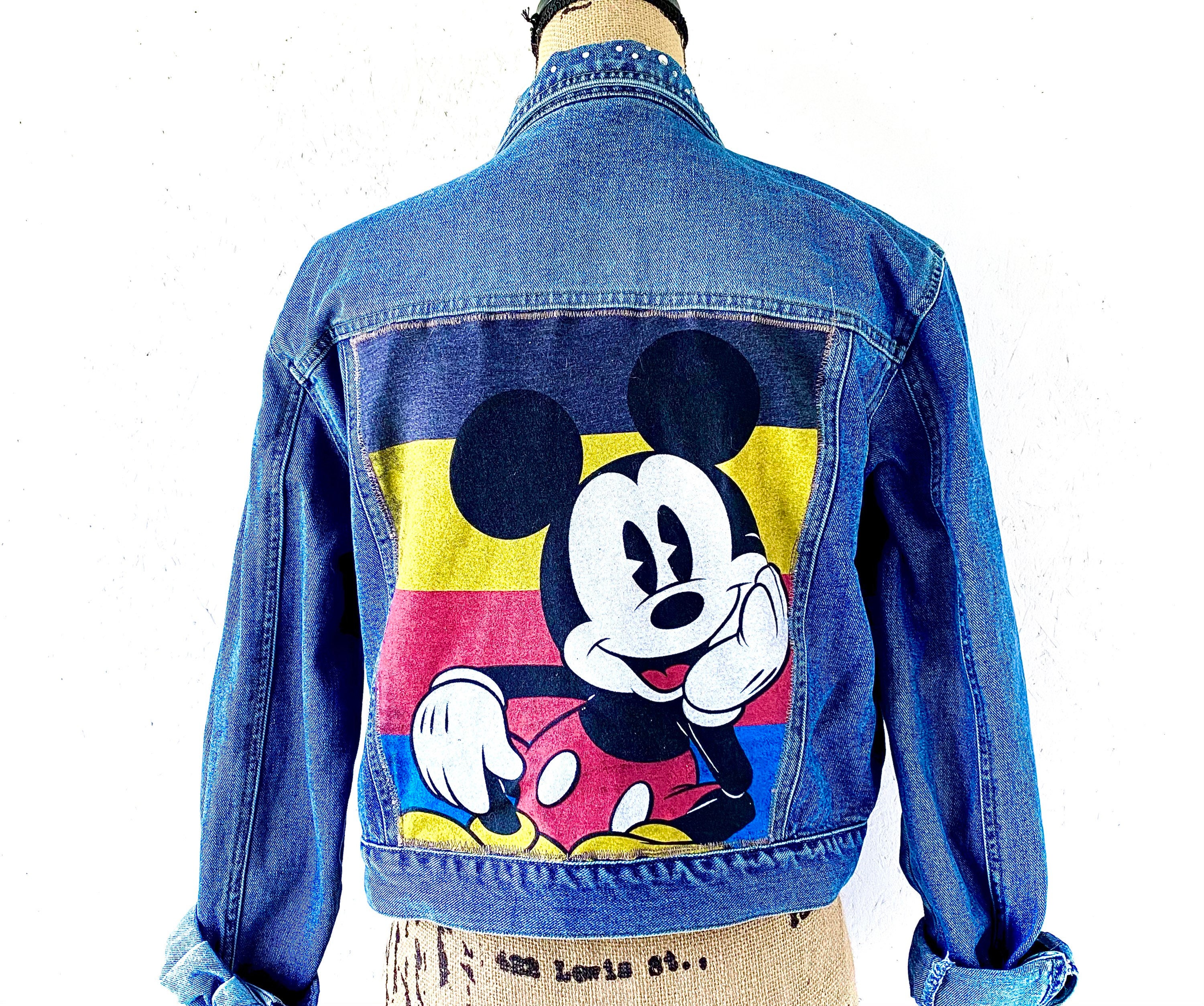 mickey mouse blue jean jacket