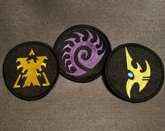 Naszywka z haftem Starcraft - Terran/Zerg/Protoss