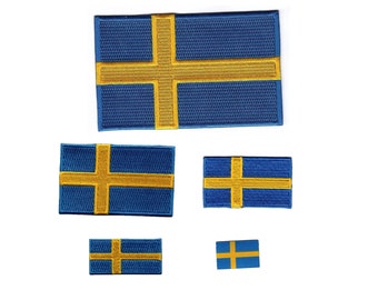 Swedish Flags - Embroidery patch - Different sizes