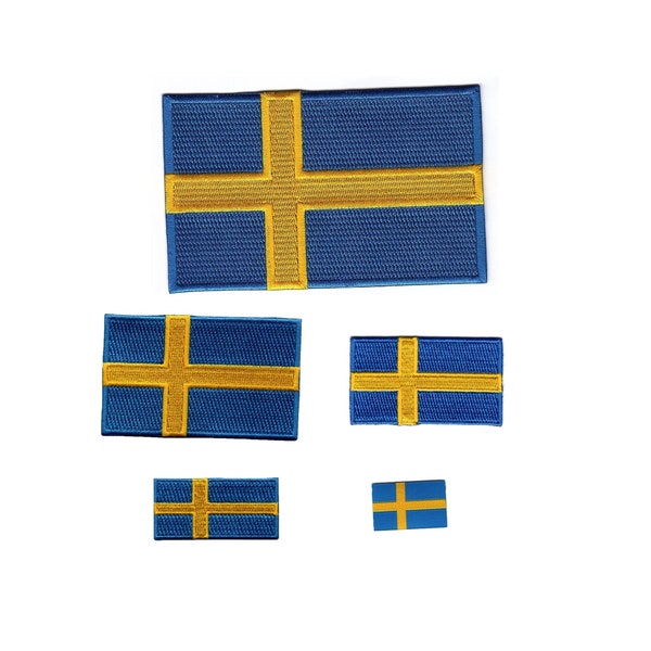 Swedish Flags - Embroidery patch - Different sizes