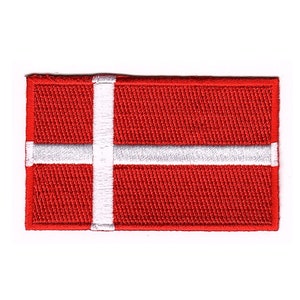 Danish Flags - Embroidery patch - Different sizes