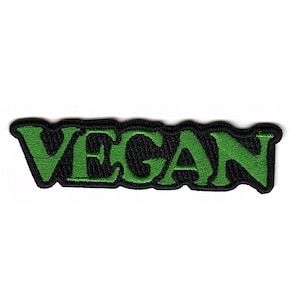 Vegan - Iron-on/Hook & loop - Embroidered patch