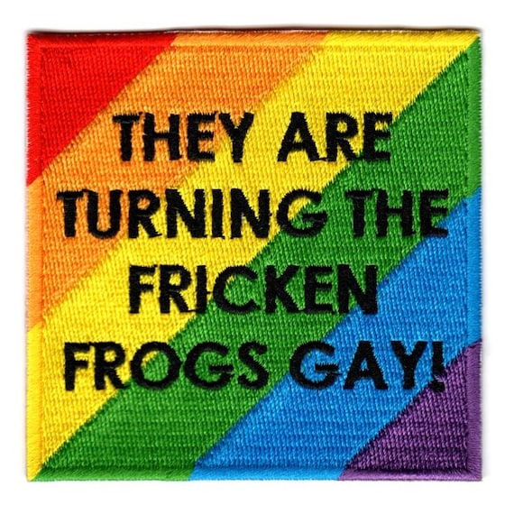 Turning the frogs gay Meme patch Iron-on | Etsy