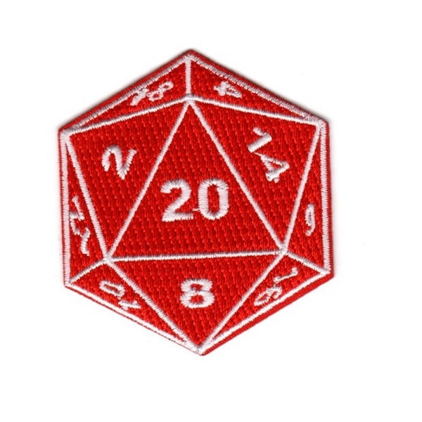 D20 Dice - Ferro su - Ricamo patch