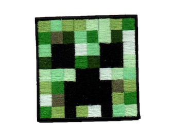 マインクラフト クリーパー、エンダーマン - 刺繍アイロンワッペン