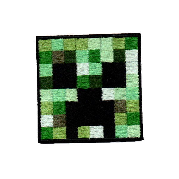 Minecraft Creeper, Enderman - Gestickter Aufnäher zum Aufbügeln