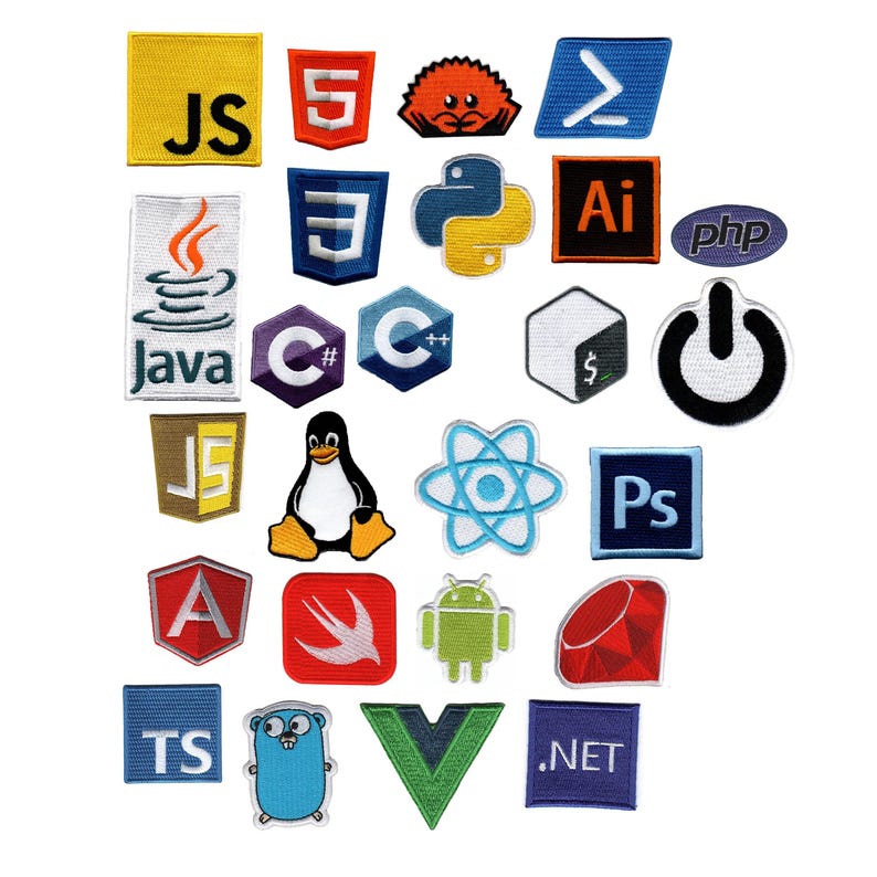 Programmier/programm/ Computer bezogene Stickdateien Aufnäher Bild 1