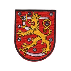 Finland - Coat of arms - Iron on - Embroidered patch
