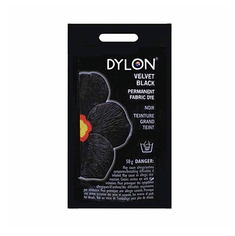 Dylon Permanent Fabric Dye Powder 50g Velvet Black Etsy