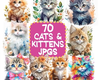 Adorable Kitten Clipart - Cute kitten and cat art for your scrapbooking, posters, signs, banners, kids projects and more.