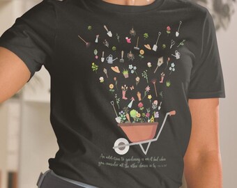 Gardening Addiction T-Shirt: Unisex Ring-Spun Cotton Tee