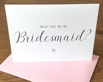 Will You Be My Bridesmaid Card