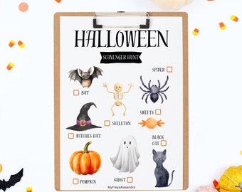 Halloween Scavenger Hunt: Printable Party Game (Digital Download)