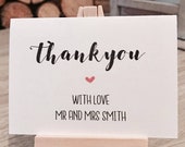Hochzeit danke Karte A7 - personalisiert