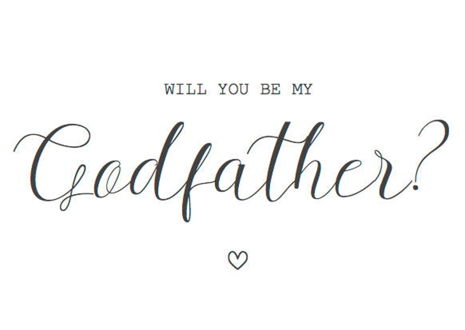 Will You Be My Godfather Card - Etsy