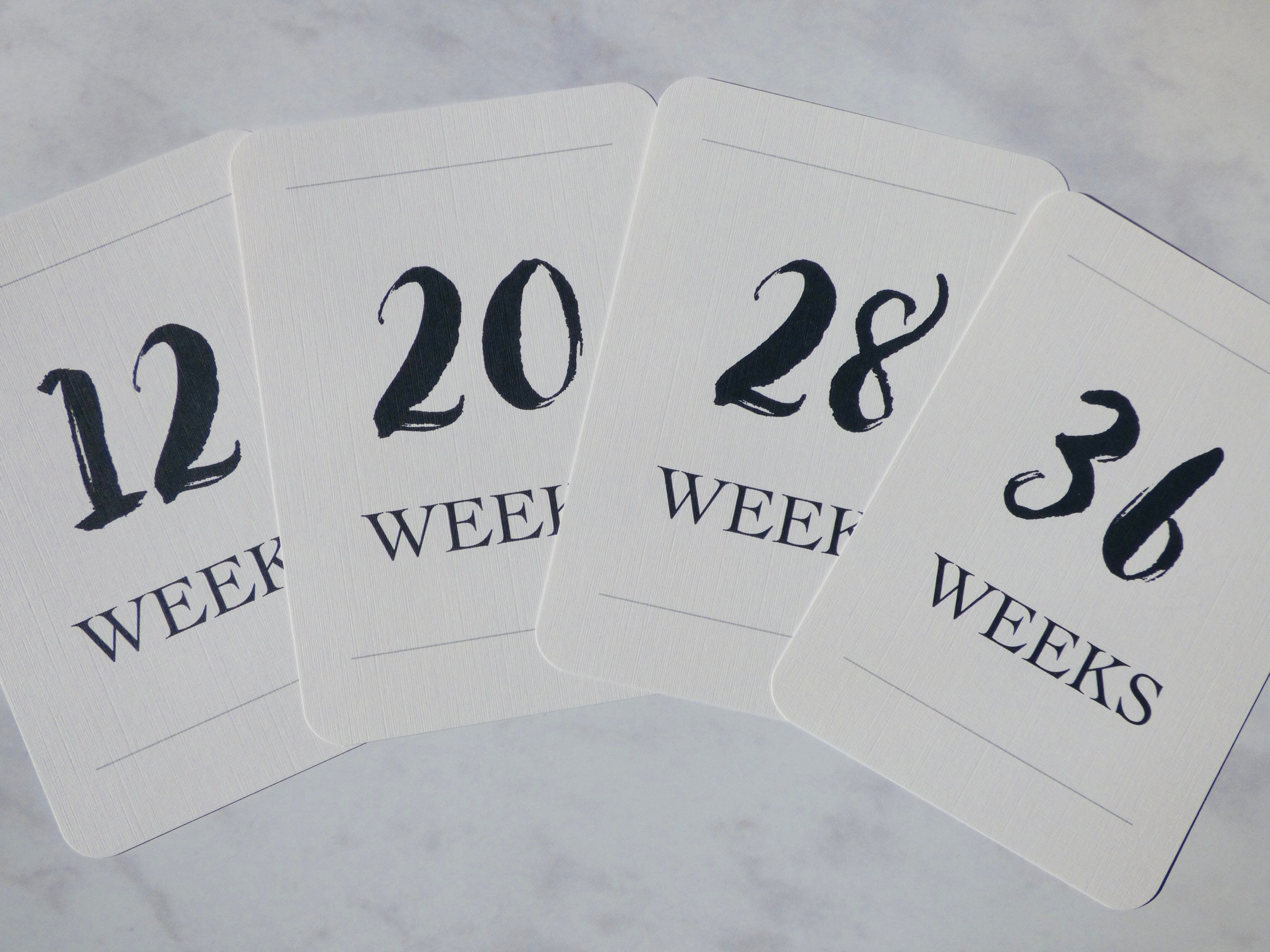 Pregnancy Milestone Cards Etsy