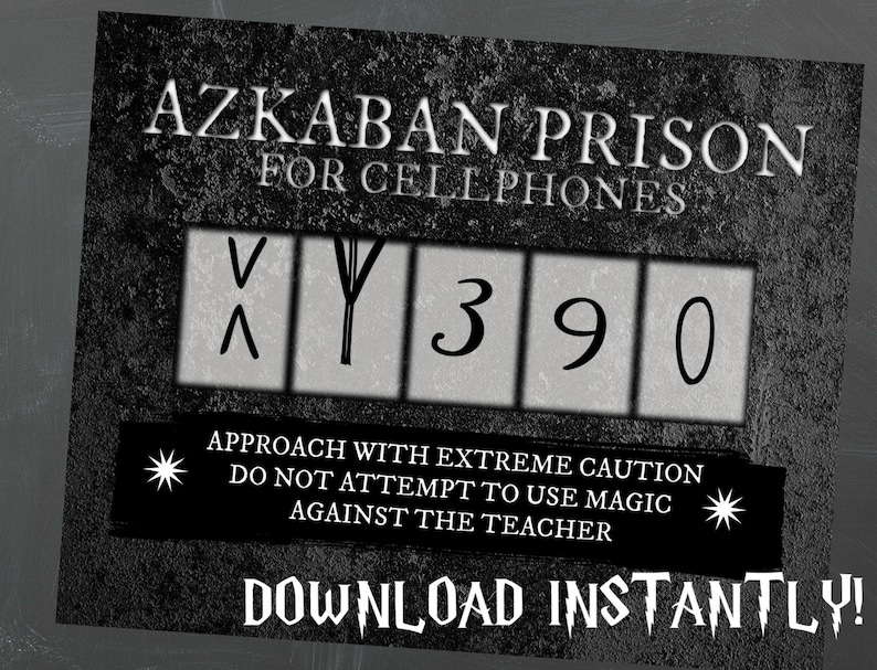 Prisoner of Azkaban Sign for Cellphones in Class Harry Potter | Etsy