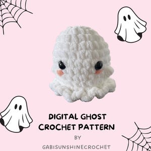 Fluffy Ghost Amigurumi Crochet Pattern (Digital Download)