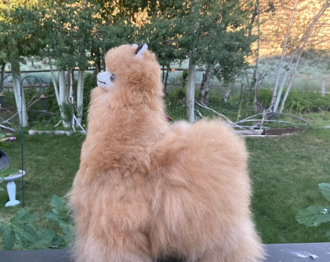 15 IN Native  Handmade Alpaca Stuffed Animal Plush Alpaca CAMEL/ Llama  fur teddy alpaca handmade Peruvian alpaca fur stuffed animal toy