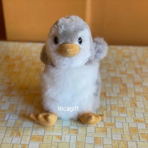 PREMIUM Baby Alpaca Fur Penguin -Real Alpaca Fur - Stuffed Bird Toy -Plush toy - Peruvian Toy from Peruvian Artisans-  Special gift