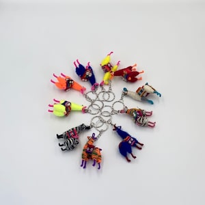 10 PACK - 20 PACK Tiny Llama Keychain ethnic decoration gift bag accessories, Andean Collectible Handcrafted Miniature Figurine