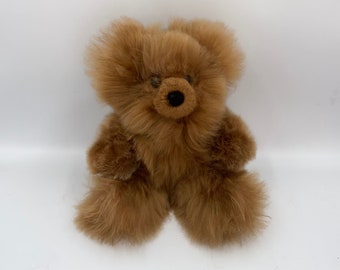 10IN -13IN Suri CAMEL Real Super Baby Alpaca Teddy Bear  Peruvian Stuffed Alpaca Toys -Handmade Fur toy -Alpaca stuffed animal from Peru