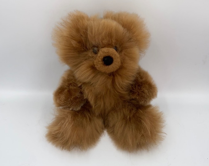 10IN -13IN Suri CAMEL Real Super Baby Alpaca Teddy Bear  Peruvian Stuffed Alpaca Toys -Handmade Fur toy -Alpaca stuffed animal from Peru