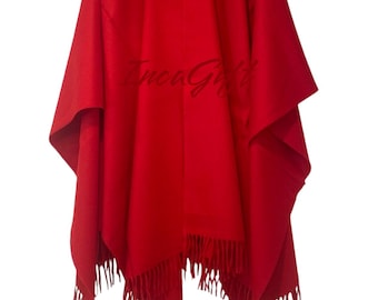 Genuine baby alpaca PONCHO- classic design authentic wool peruvian PONCHO CLASICC