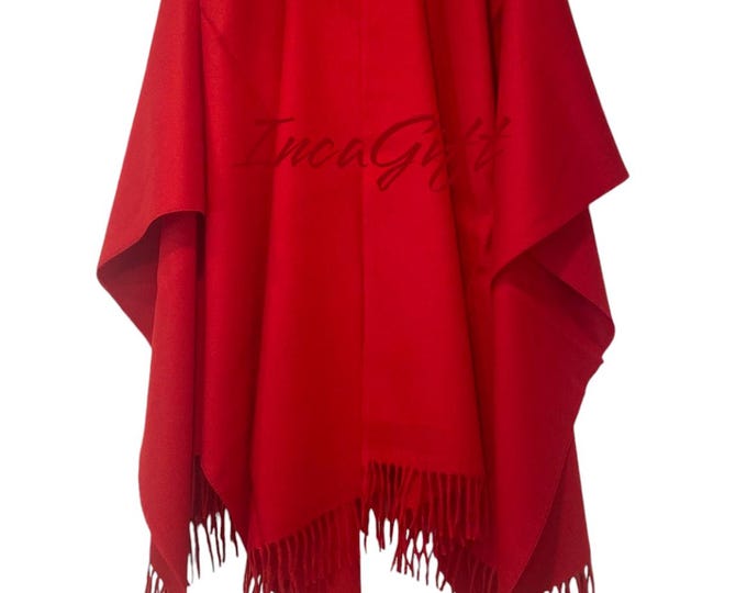 Genuine baby alpaca PONCHO- classic design authentic wool peruvian PONCHO CLASICC