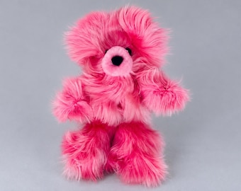 10-13 IN BEAR Handmade peruvian gift -stuffed Teddy bear PINK