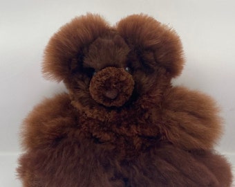Real Baby Alpaca Fur Teddy Bear: Handmade Peruvian Stuffed Animal