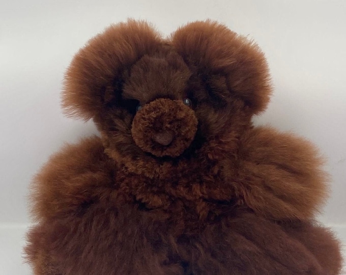 16 IN Real Baby Alpaca Fur Teddy  Bear - Peruvian Products - Stuffed Alpaca Toys - Handmade Peruvian Toy - Peruvian Art
