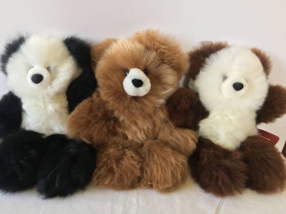 Ours En Peluche Bébé Alpaga Suri – Fourrure Naturelle Camel – 10 Pouces – Inca Gift Pérou