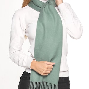 Handmade Emerald Baby Alpaca Scarf: Peruvian Woven Scarf
