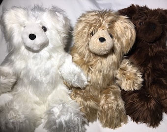 Handmade Suri Baby Alpaca Teddy Bear: Peruvian Stuffed Animal (20in-10in)