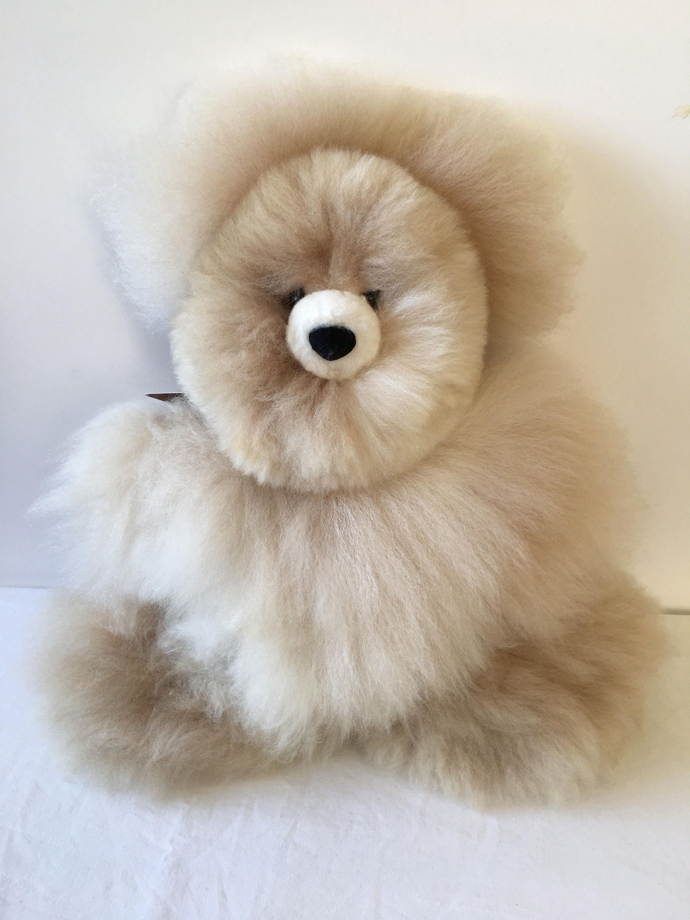 16-18 IN Real Baby Alpaca Fur Teddy Bear - Peruvian Products - Giant Stuffed Alpaca Toys