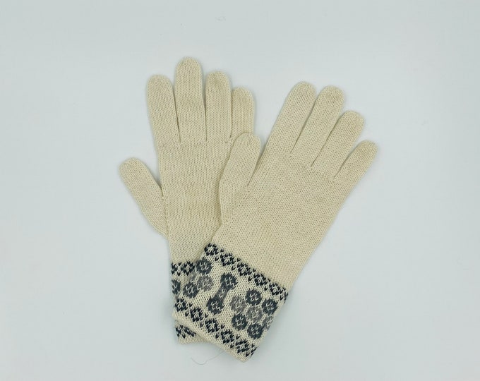 100% ALPACA -White Alpaca gloves handmade in Peru - Alpaca gloves for women -Peruvian Products