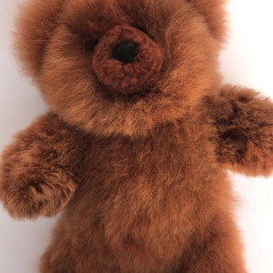 6in 15in Real Super Baby Alpaca Fur Teddy Bear Peruvian Products Stuffed Alpaca Toys Handmade image 9