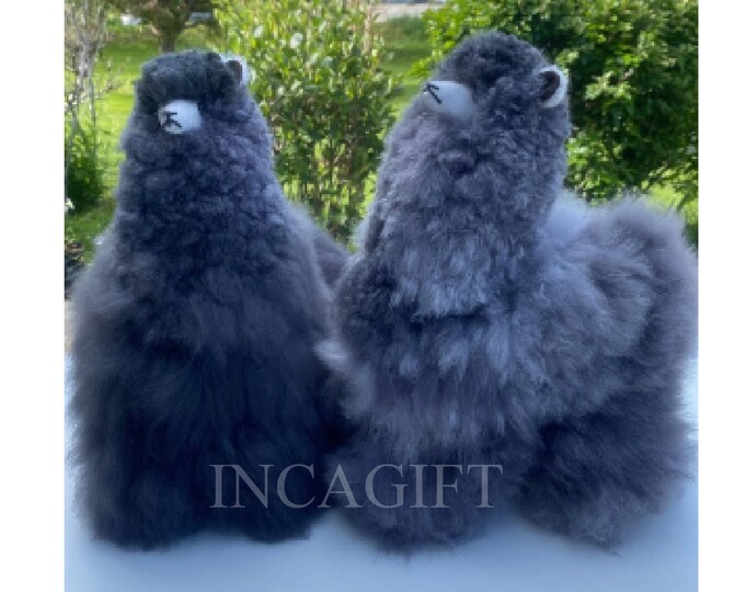 14 IN Native  Handmade Alpaca Stuffed Animal Plush Alpaca/ Llama  fur teddy alpaca handmade Peruvian alpaca fur stuffed animal toy