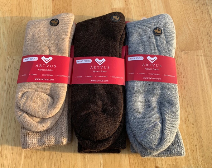 3 PACK Wool Alpaca Unisex Socks - Anti bacterial -Anti inflammatory-  Diabetic Socks - FREE Shipping