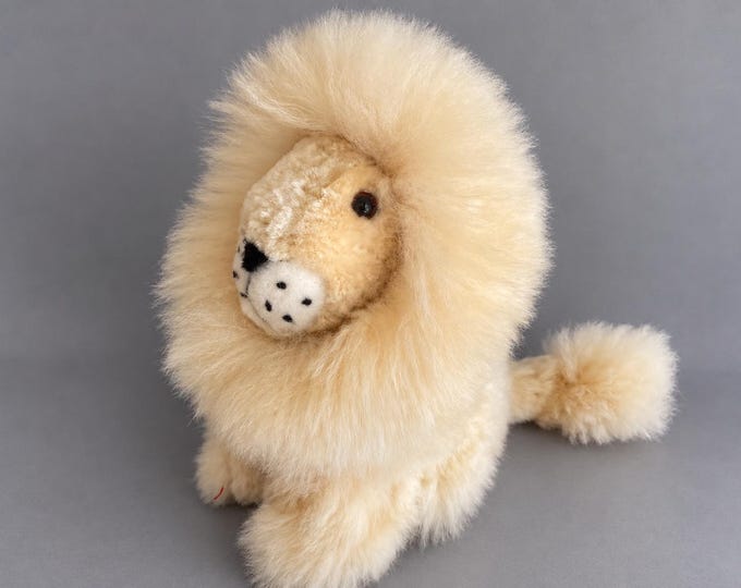 Stuffed animal-handmade gift in Peru-BEIGE 9 IN
